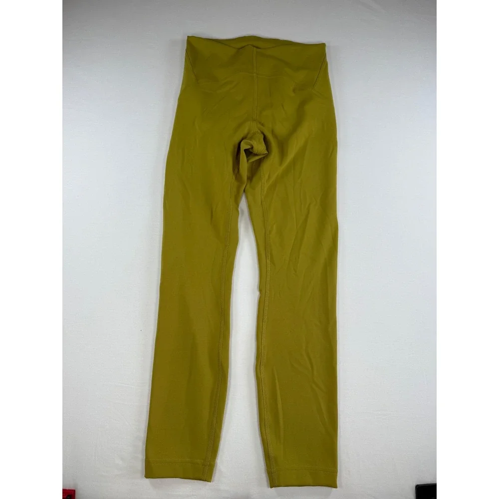 Lululemon High Rise Leggings Mustard Yellow‎ Size 6 25